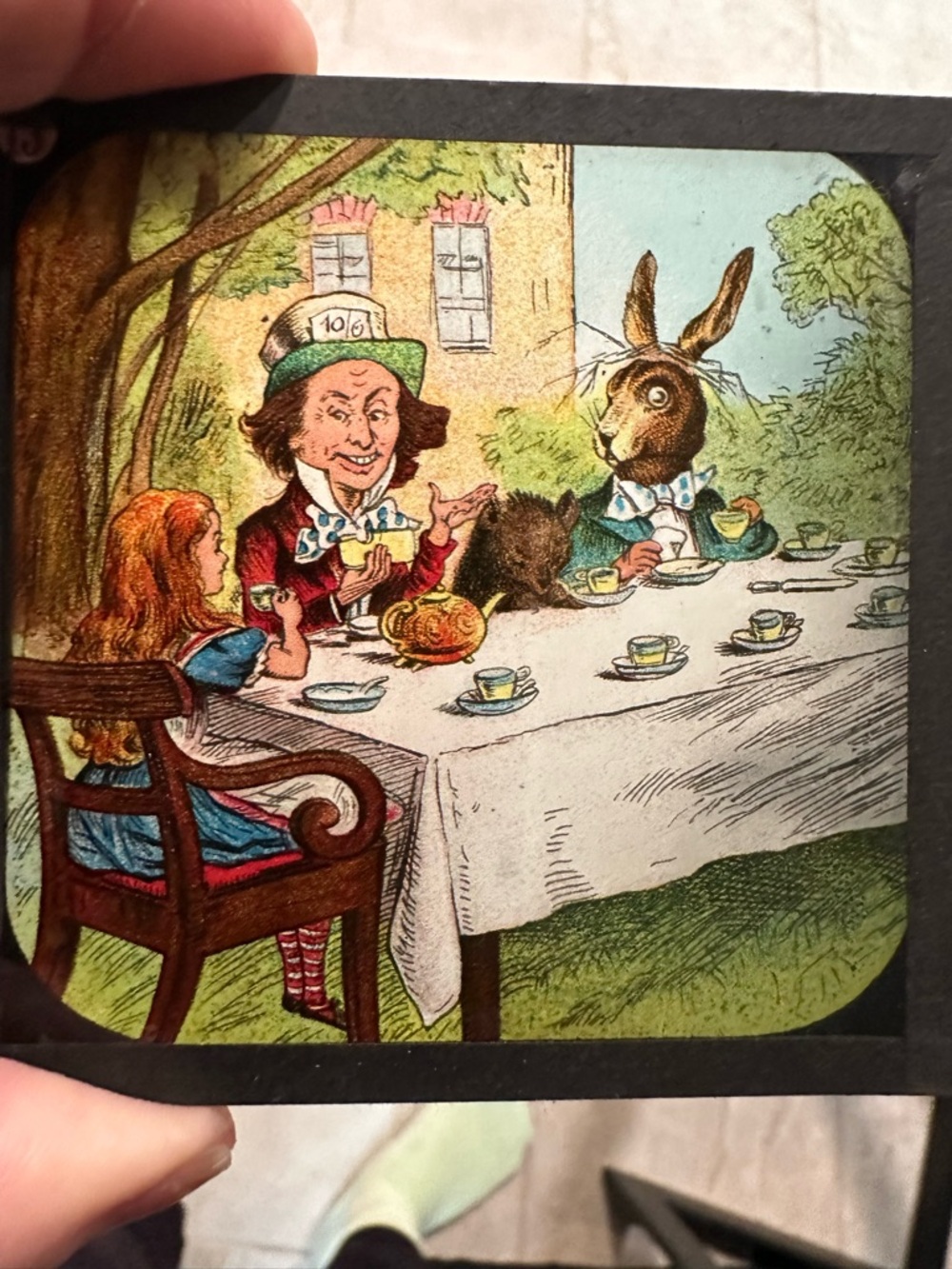 Alice in Wonderland Primus Magic Lantern Slides #777 Chapter II complete set box - Picture 10 of 16